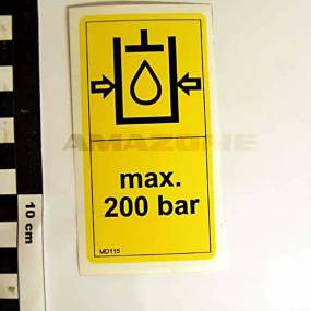 Folie Max. 200 Bar (Md115) Amazone