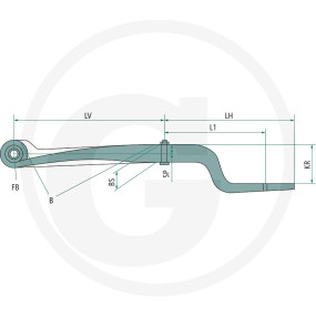 Parabellenker, 1 Lage, Form: 6 (28820542) Granit