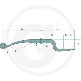 Parabellenker, 1 Lage, Form: 6 (28820546) Granit