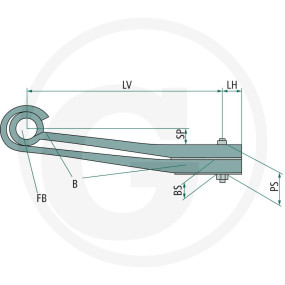 Parabellenker, 2 Lagen, Form: (28850422) Granit