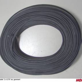 Kabel  2 X 0,75 Sw, Gummiert (00341004) Horsch