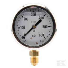 Manometer Ï63 0-600Bar +