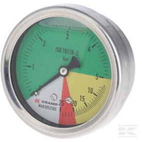 Manometer D63Mm 0-5-20-25 1/4