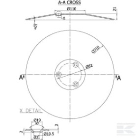 Scheibe 320X3,0Mm Ansenkbohrun (970401N)  Kramp