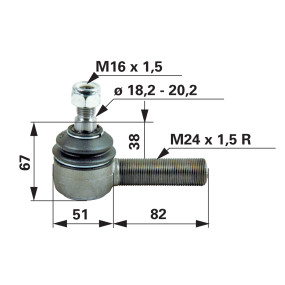 Kugelgelenk M24X1,5 (00110101) Prillinger