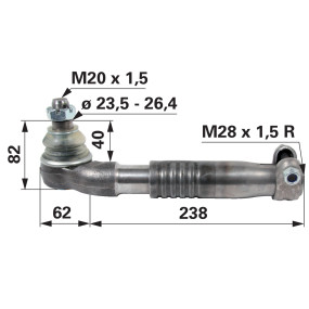 Kugelgelenk M28X1,5 Innengewin (00110211) Prillinger