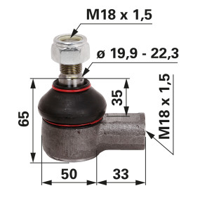 Kugelgelenk M18X1,5 Innengewin (00110456) Prillinger