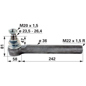 Kugelgelenk M22X1,5 Innengewin (00110862) Prillinger