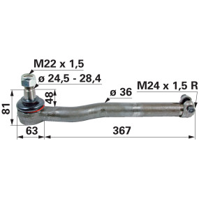 Kugelgelenk M24X1,5 Innengewin (00110864) Prillinger