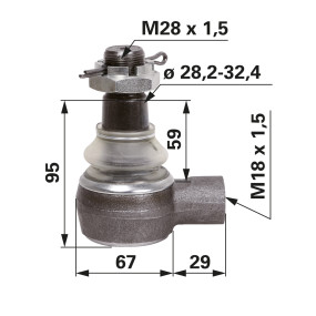 Kugelgelenk M18X1,5 Innengewin (00110873) Prillinger