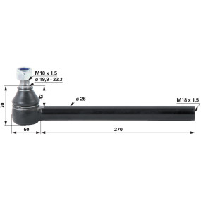 Kugelgelenk M18X1,5 Innengewin (00110902) Prillinger