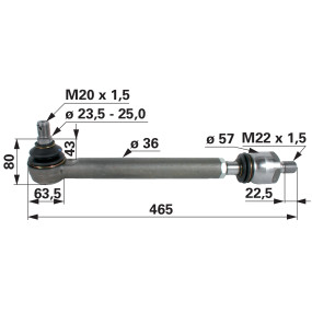 Axialgelenk mit Spurstange (00110933) Prillinger