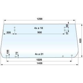 Heckscheibe Gebogen Farbe Klar (00114009) Prillinger