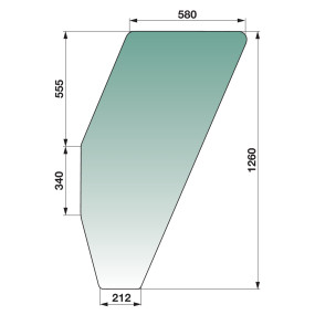 Türscheibe links Farbe Grün Ge (00114011) Prillinger