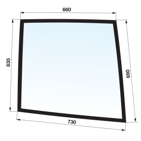 Türscheibe rechts, Oben Farbe (00114026) Prillinger