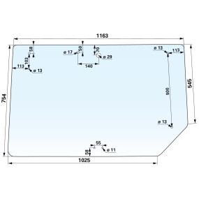 Heckscheibe Zu John Deere/Claa (00114216) Prillinger