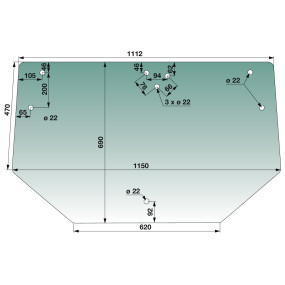 Heckscheibe Zu John Deere (00114219) Prillinger