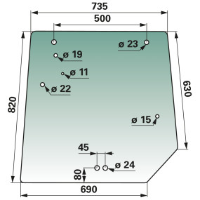 Heckscheibe Anstelle Von Mf 42 (00114757) Prillinger