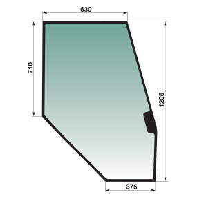 Türscheibe rechts Farbe Grün G (00114819) Prillinger