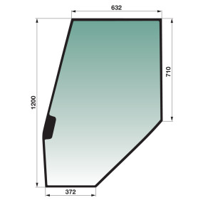 Türscheibe links Farbe Grün Ge (00114820) Prillinger