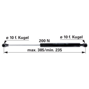 Gasdruckfeder für Heckscheibe (00115200) Prillinger