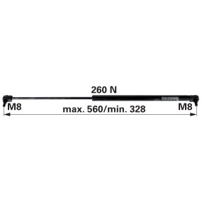 Gasdruckfeder für Heckscheibe (00115313) Prillinger