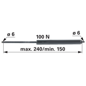 Gasdruckfeder Ohne Anschlüsse (00115401) Prillinger