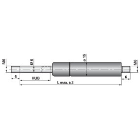 Gasdruckfeder Ohne Anschlüsse (00115405) Prillinger