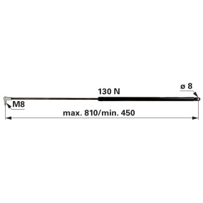 Gasdruckfeder Länge 810 Mm 130 (00115574) Prillinger