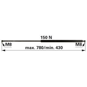 Gasdruckfeder für Heckscheibe (00115581) Prillinger