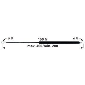 Gasdruckfeder für Heckscheibe (00115605) Prillinger