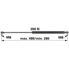 Gasdruckfeder für Heckscheibe (00115657) Prillinger