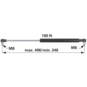 Gasdruckfeder für Heckscheibe (00115694) Prillinger