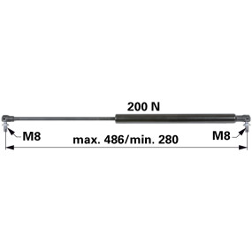 Gasdruckfeder für Heckscheibe (00115700) Prillinger