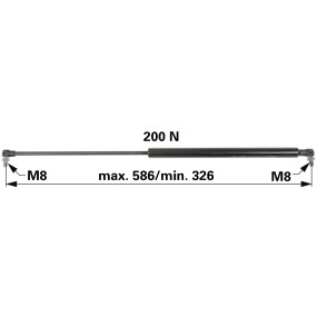 Gasdruckfeder für Heckscheibe (00115701) Prillinger