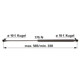 Gasdruckfeder für Heckscheibe (00115804) Prillinger