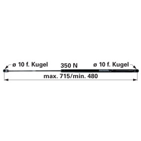 Gasdruckfeder für Heckscheibe (00115855) Prillinger