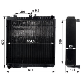 Kühler Passend Zu Steyr 9115-9 (00129094) Prillinger