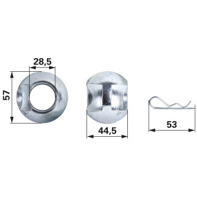 Kugel mit Splint 28,5 Mm (00161378) Prillinger