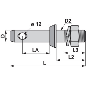 Unterlenkerbolzen M27X1,5 36,5 (00161752) Prillinger