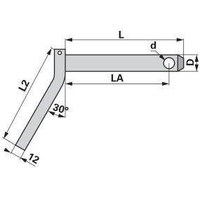 Bolzen mit Griff Dm22Mm Länge (00161768) Prillinger