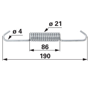 Zugfeder für Bpw 190X21X4 Mm (00183327) Prillinger