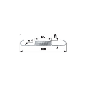 Zugfeder für Bremsbacken, 188 (00183330) Prillinger