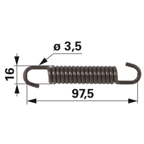 Feder für Bremsbacke Passend Z (00183389) Prillinger