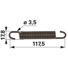 Feder für Bremsbacke Passend Z (00183390) Prillinger