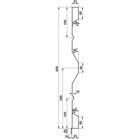Aufsatzstahlbordwand 600X2,0 M (00185032) Prillinger