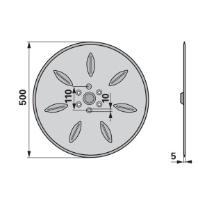 Sechscheibe 500Mm Anstelle Vog (00225860) Prillinger