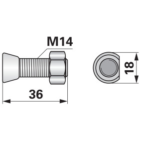 Pflugschraube M14X36 Form Pött (00228490) Prillinger