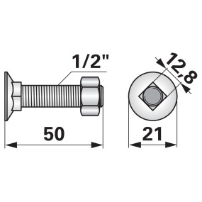 Pflugschraube Vierkant 1/2 Zol (00228745) Prillinger