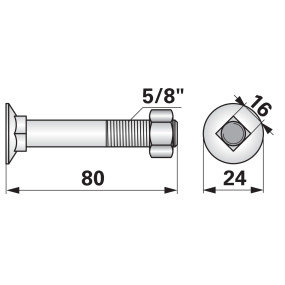 Pflugschraube Vierkant 5/8 Zol (00228771) Prillinger